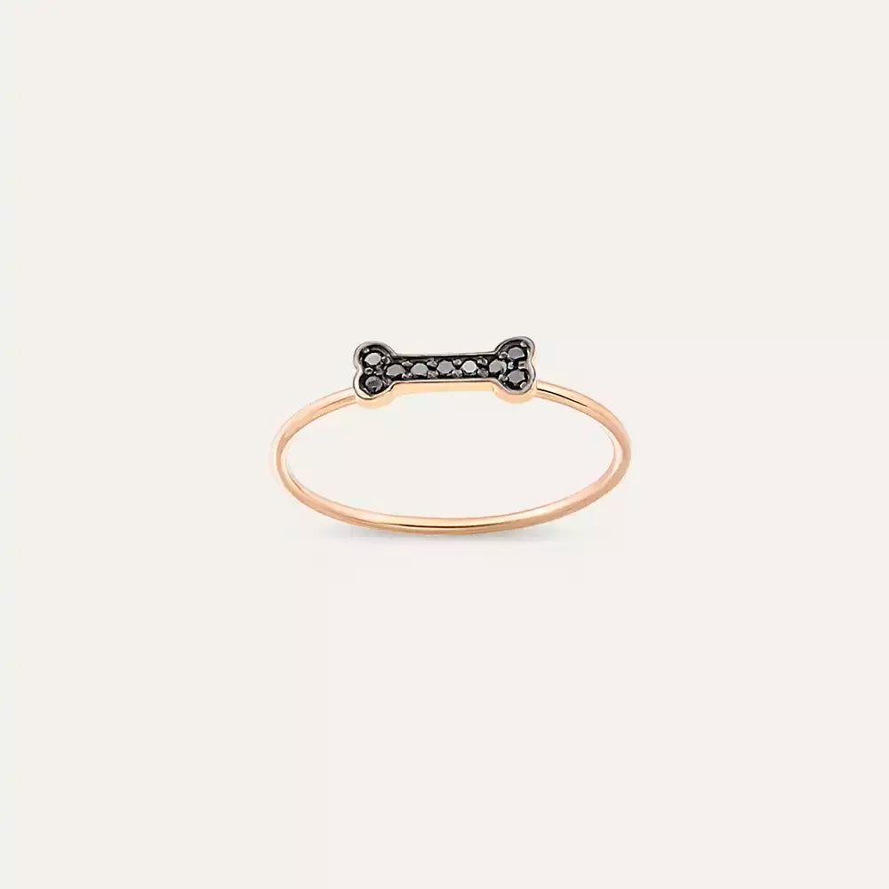 Bony 0.06 CT Black Diamond Ring