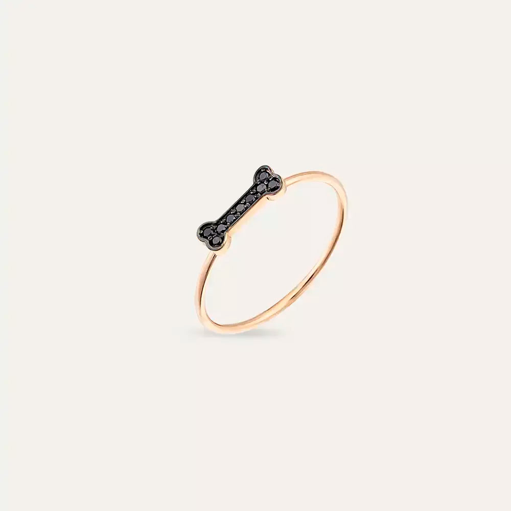 Bony 0.06 CT Black Diamond Ring