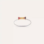 Bony 0.08 CT Multicolor Sapphire Stone Ring
