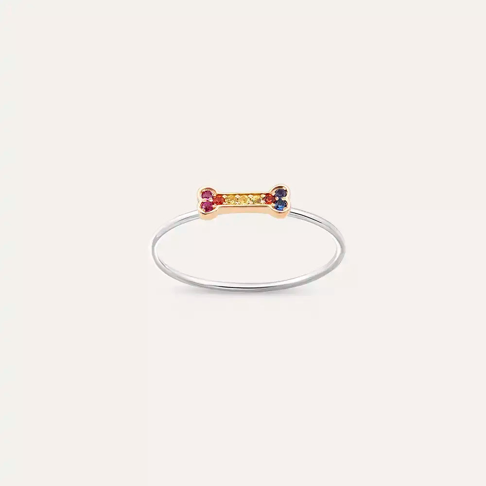 Bony 0.08 CT Multicolor Sapphire Stone Ring