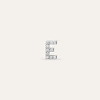 E Letter Diamond White Gold Piercing