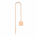 14K Gold Delgada Square Single Earring