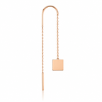 14K Gold Delgada Square Single Earring