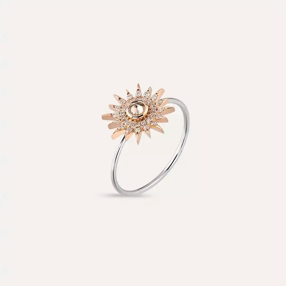 Lumos Brown Diamond White Gold Ring