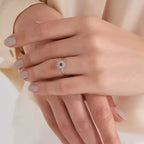 Lumos Red Sapphire and Diamond White Gold Ring