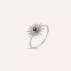 Lumos Red Sapphire and Diamond White Gold Ring