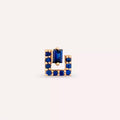 Elan Blue Safir Taşlı Rose Altın Piercing