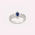 Elowen Sapphire and Diamond White Gold Ring