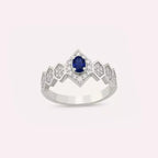 Elowen Sapphire and Diamond White Gold Ring