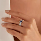 Elowen Sapphire and Diamond White Gold Ring