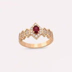 Elowen Ruby and Diamond Rose Gold Ring