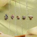 Dawn Yellow Sapphire and Baguette Diamond Rose Gold Single Earring