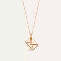 Envelope Yellow Sapphire Rose Gold Necklace