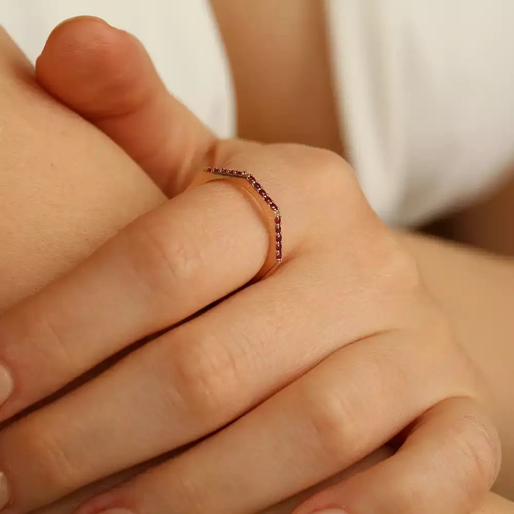 Eon 0.20 CT Ruby Rose Gold Ring