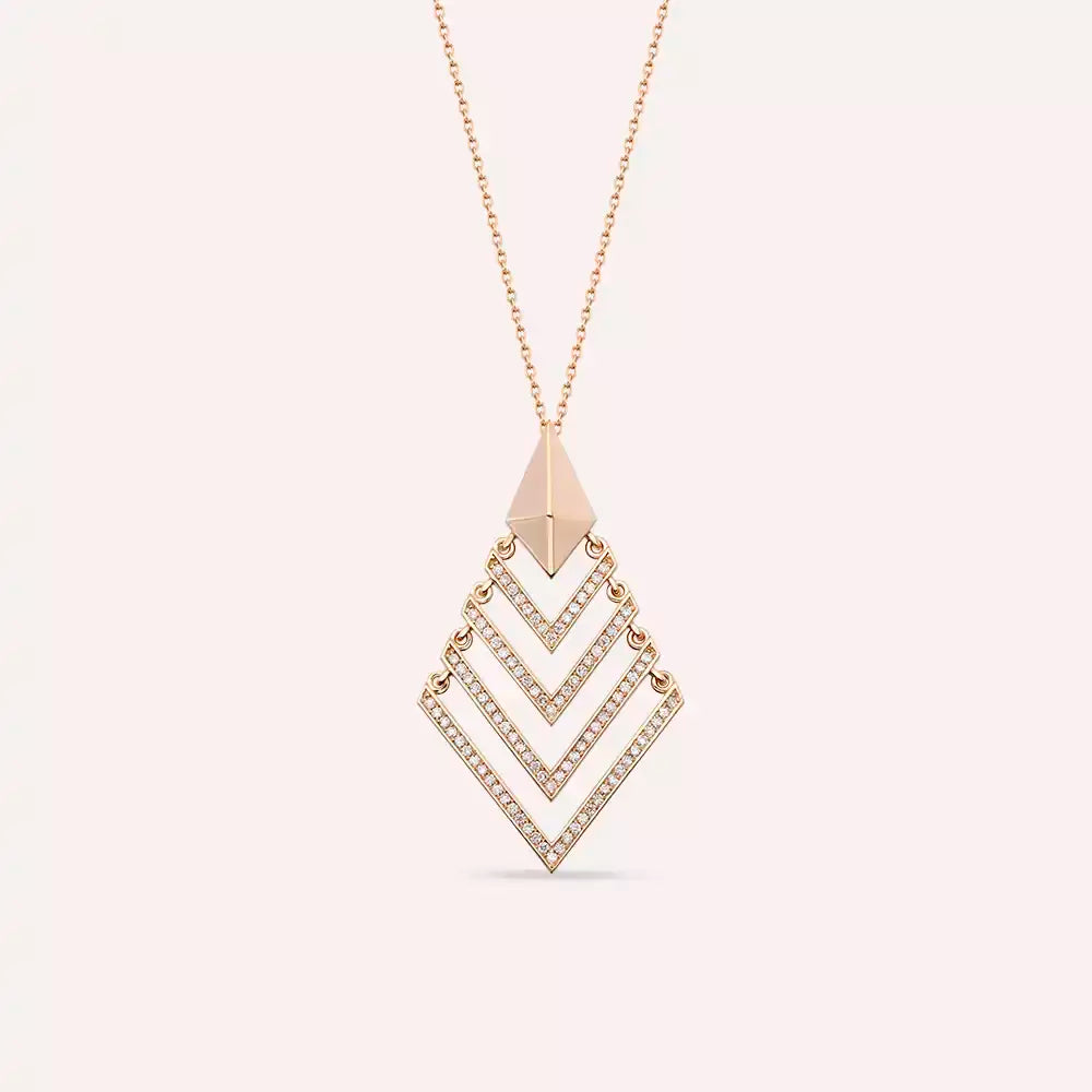 Erel Diamond Rose Gold Necklace
