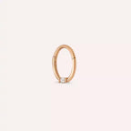 Potty Pırlanta Taşlı Rose Altın Halka Piercing