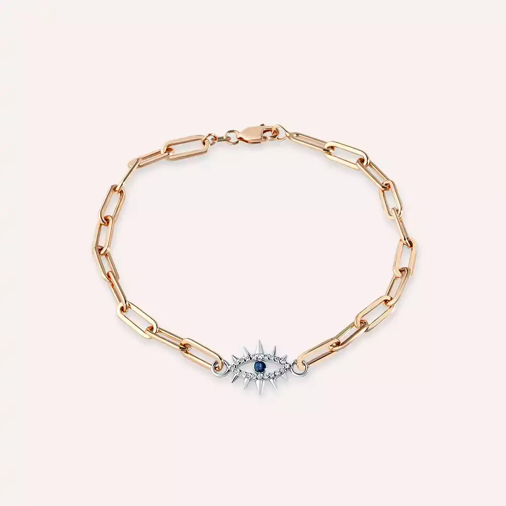 Soul Sapphire and Diamond Rose Gold Bracelet