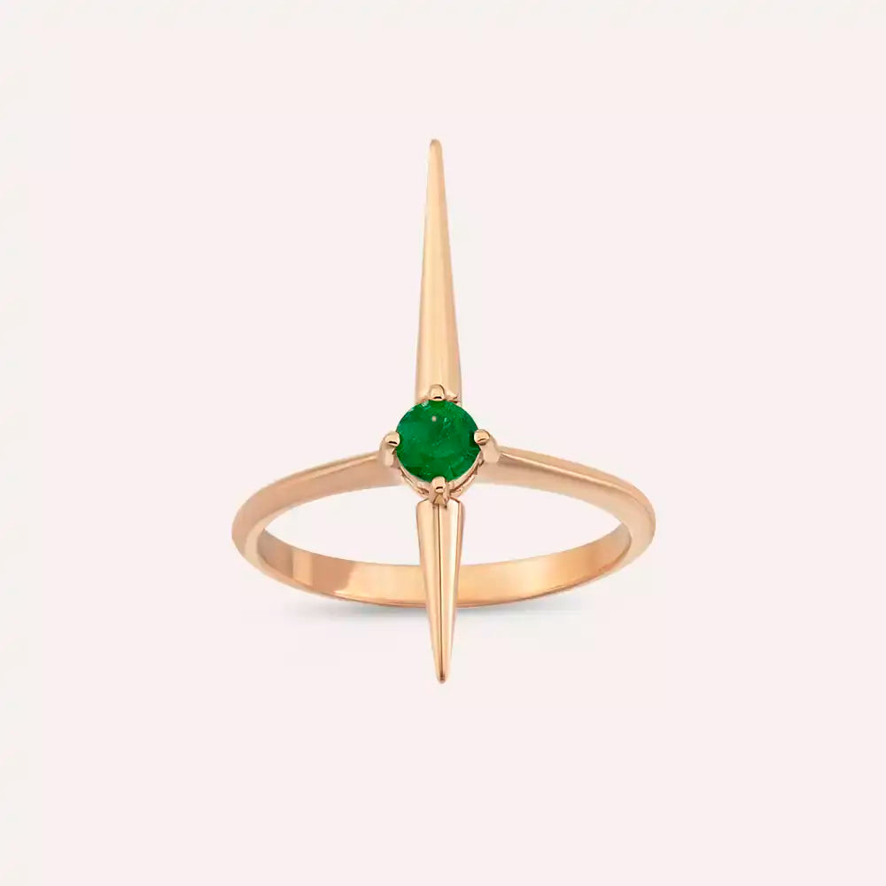 Filo 0.19 CT Emerald Rose Gold Ring