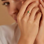 Filo 0.19 CT Emerald Rose Gold Ring