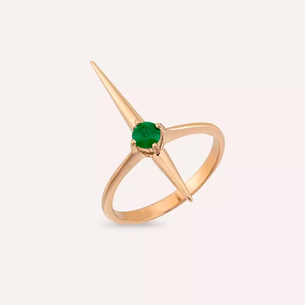 Filo 0.19 CT Emerald Rose Gold Ring