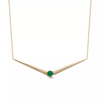 Filo Emerald Rose Gold Necklace