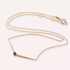 Filo Emerald Rose Gold Necklace