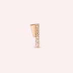 Flag Rose Gold Single Earring with Diamonds