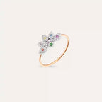 Sparkle 0.25 CT Multicolor Sapphire and Diamond Ring