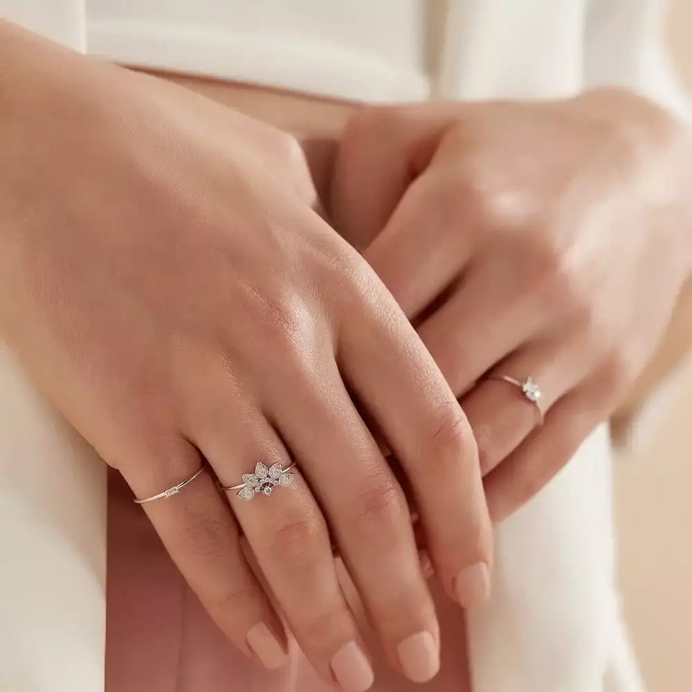 Sparkle 0.26 CT Diamond White Gold Ring