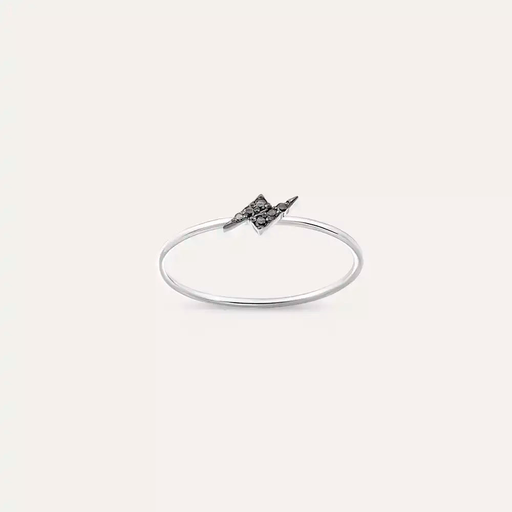 Bolt 0.05 CT Black Diamond White Gold Ring