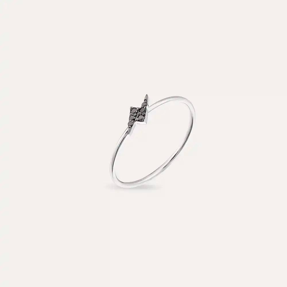 Bolt 0.05 CT Black Diamond White Gold Ring