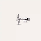 Bolt Diamond White Gold Single Earring