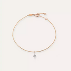 Bolt Diamond Rose Gold Anklet