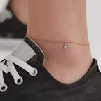 Bolt Diamond Rose Gold Anklet