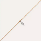 Bolt Diamond Rose Gold Anklet