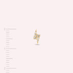 Bolt Diamond Yellow Gold Single Earring