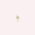 Bolt Diamond Yellow Gold Single Earring