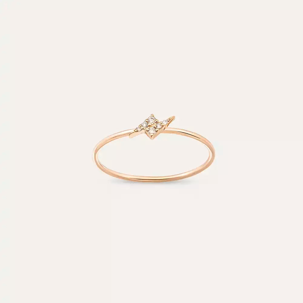 Bolt Rose 0.04 CT Diamond Ring