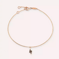 Bolt Black Diamond Rose Gold Bracelet