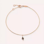 Bolt Black Diamond Rose Gold Bracelet
