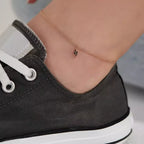 Bolt Black Diamond Rose Gold Ankle Bracelet