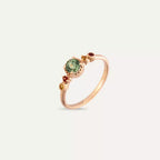Fleshy 0.65 CT Multi-Color Sapphire Rose Gold Ring