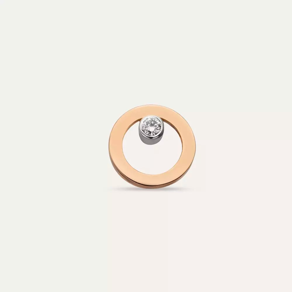 Focus Diamond Rose Gold Single Earring
