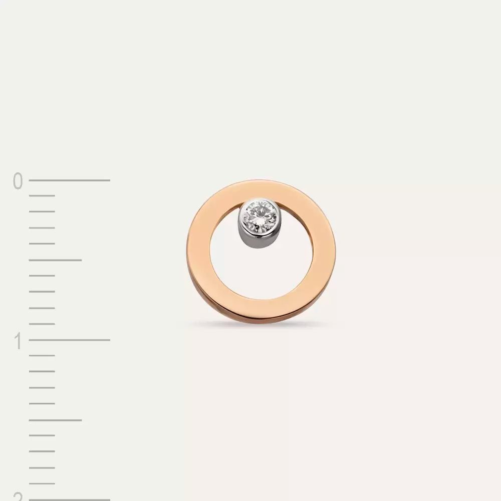 Focus Diamond Rose Gold Single Earring