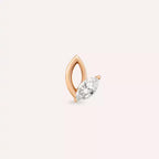Frond Pırlanta Taşlı Rose Altın Piercing