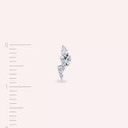 Lisa Diamond White Gold Single Earring