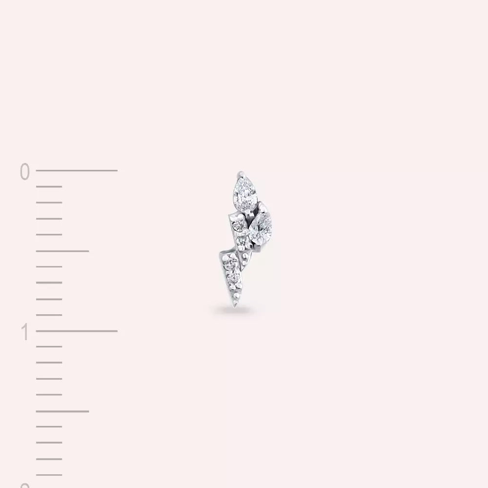 Lisa Diamond White Gold Single Earring