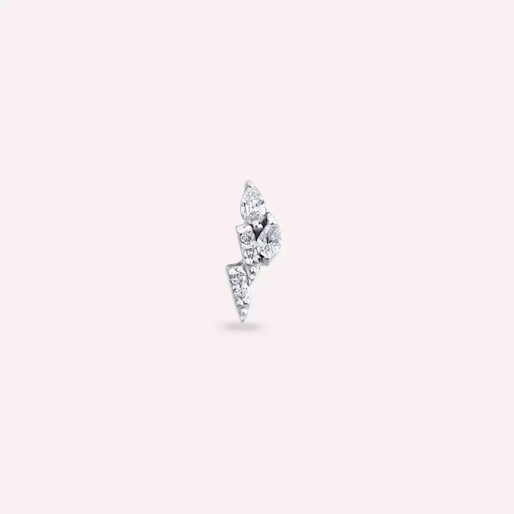 Lisa Diamond White Gold Single Earring