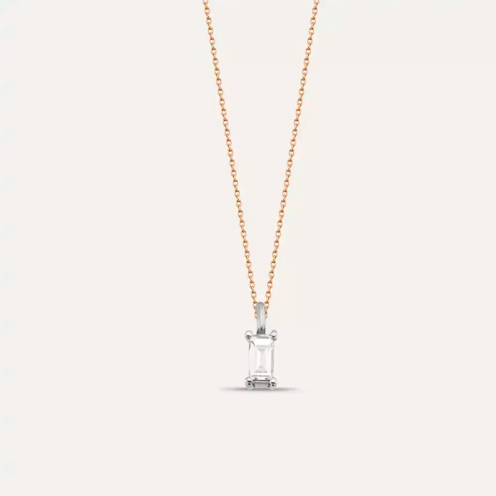 Gia Diamond Rose Gold Necklace