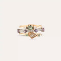 Pastel 0.98 CT Multicolor Safir ve Pırlanta Taşlı Yüzük